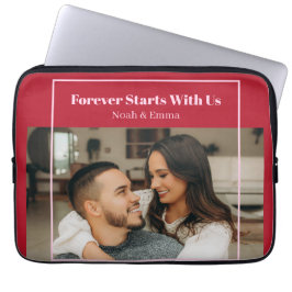 Custom Photo & Text Romantic Gift - Personalized  Laptopschutzhülle
