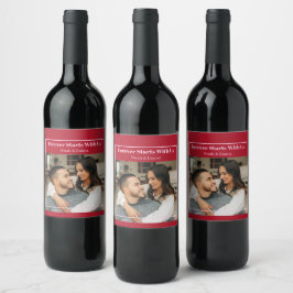 Custom Photo & Text Romantic Gift - Personalized  Weinetikett