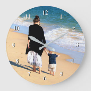 Custom Photo - Unique Your Own Design - Best MOM Große Wanduhr