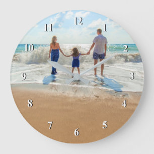 Custom Photo Wall Clock Your Family Photo Design Große Wanduhr
