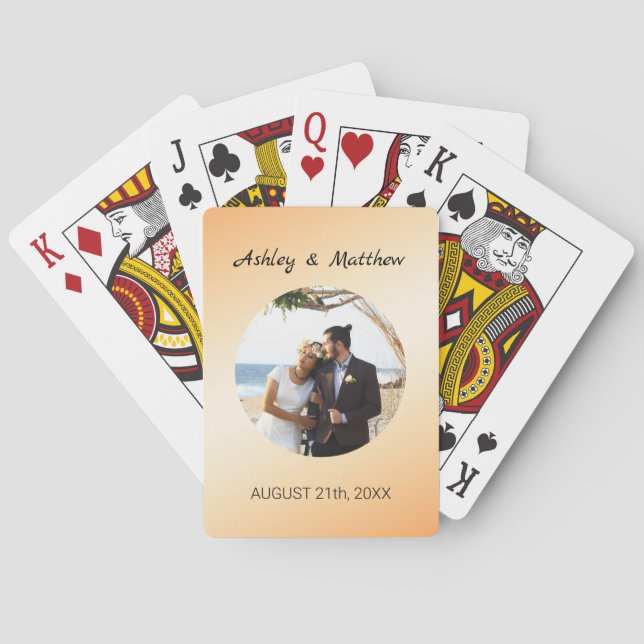 Custom Photo Wedding Spielkarten (Rückseite)