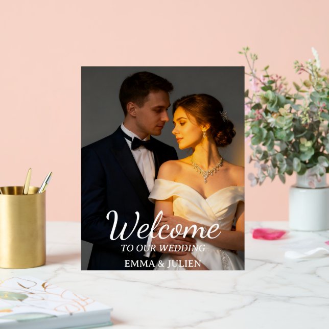Custom Photo Wedding Welcome Foam Board Sign (Mariage)