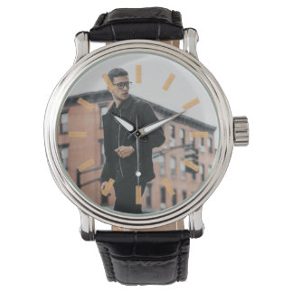 Custom Photo With Wooden Marker Inside Picture Armbanduhr