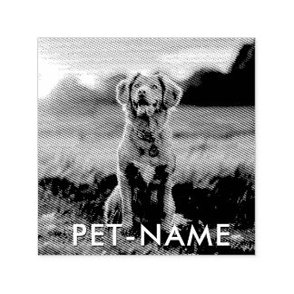 Custom Photo With Your Pet Dog Name Picture On Permastempel