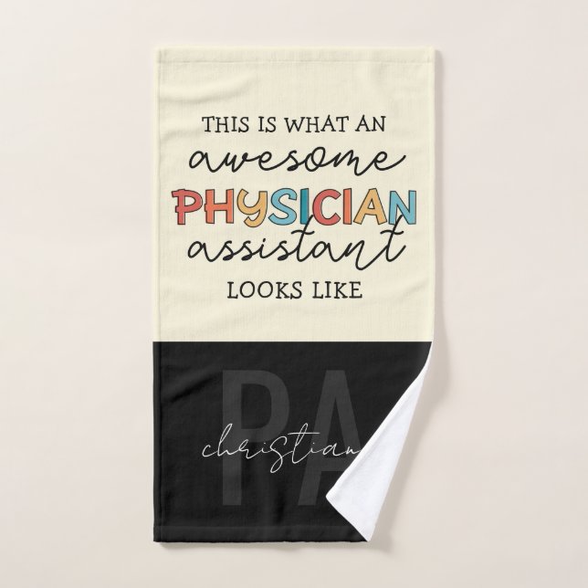 Custom Physician Assistant Funny Phantastisch PA G Handtuch (Handtuch)