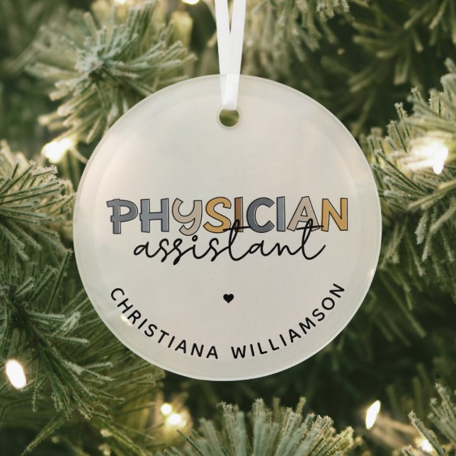 Custom Physician Assistant PA Appreciation Gifts Ornament Aus Glas (InSitu)