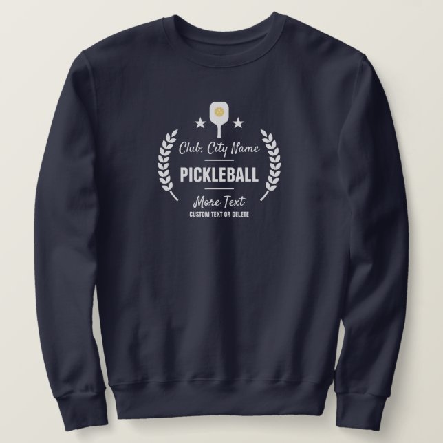 Custom Pickleball Club City Staat Name Retro Sweatshirt (Design vorne)