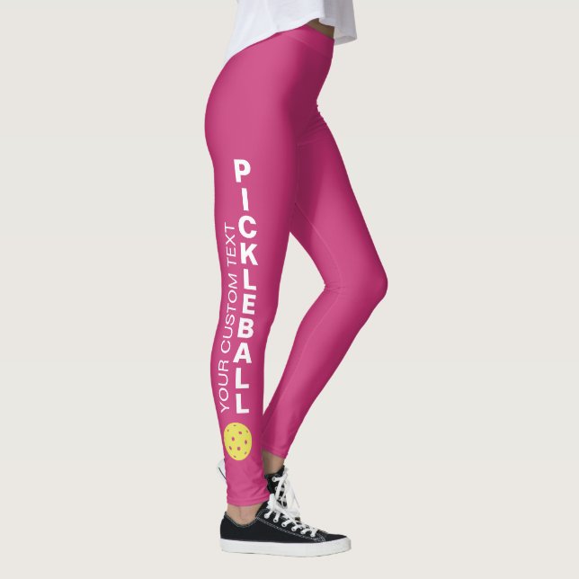 Custom Pickleball Club Team Ihr Text Fun Sporty Leggings (Rechts)