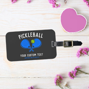 Custom Pickleball Lover Team Club Paddle & Ball Gepäckanhänger