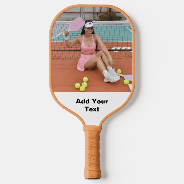 Custom Pickleball Paddle with Photo & Text (Vorderseite)