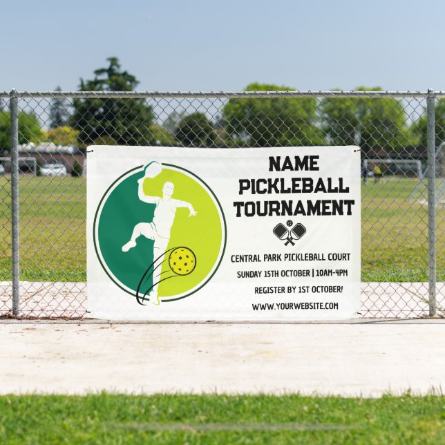 Custom Pickleball Turnier Meisterschaft Weiß Banner (Insitu)