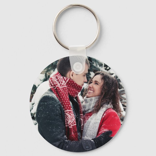 Custom Picture Keychain, Personalized Text Schlüsselanhänger (Vorderseite)