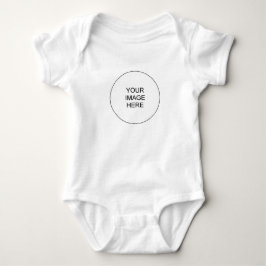 Custom Picture Text Jersey White One Pieces Unisex Baby Strampler