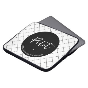 Custom Pilot Aviation School Abschluss Elegant Laptopschutzhülle