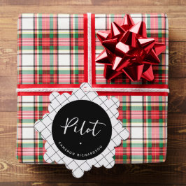 Custom Pilot Aviation School Abschluss Elegant Ornament Karte