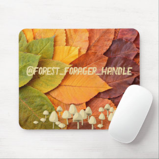 CUSTOM Pilz Herbstwald Blätter Mousepad