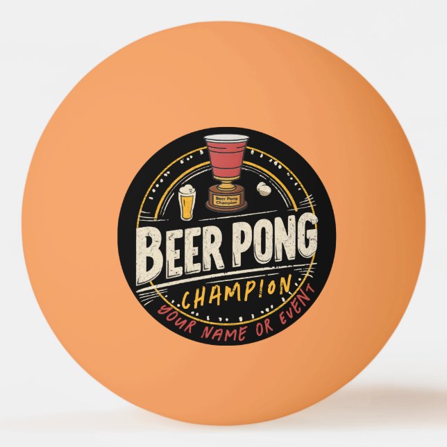 Custom Ping Pong Beer League Tischtennisball (Rückseite)
