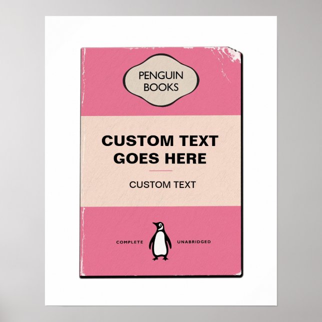 Custom Pinguin Book Cover Poster | Personalisiert (Vorne)