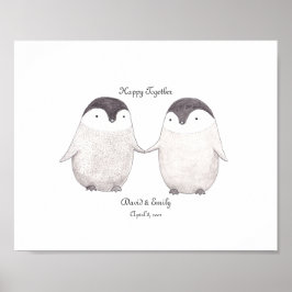 Custom Pinguin Poster Niedliche Pinguine Kunst für