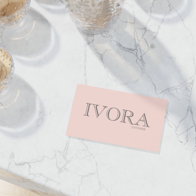 Custom Pink Allure Chic Feminine Branding Style Visitenkarte (Von Creator hochgeladen)