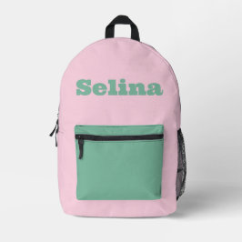 Custom Pink and Mint Green Bedruckter Rucksack
