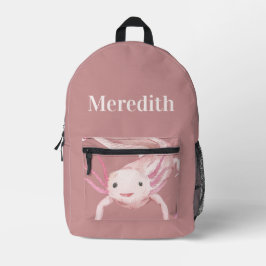 Custom Pink Axolotl Backpack Bedruckter Rucksack