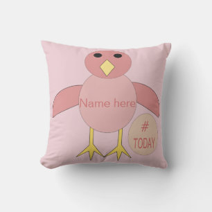 Custom Pink Birthday Girl Chick Outdoor Pillow Kissen Für Draußen