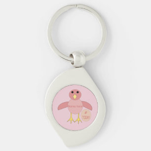 Custom Pink Birthday Girl Chick Schlüsselanhänger