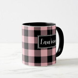 Custom Pink Buffalo Karo Karierte Tasse