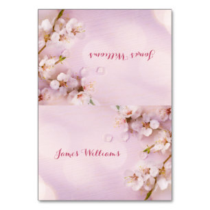Custom Pink Cherry Blossom Hochzeit Platzkarten Tischnummer