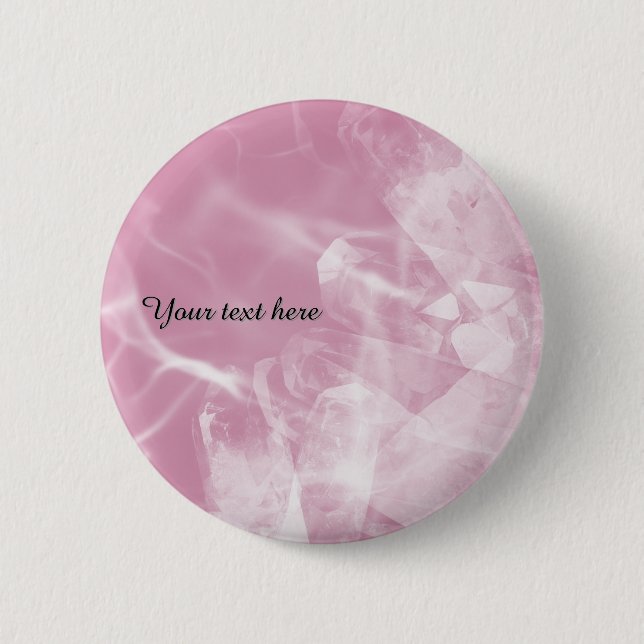 Custom pink crystal badge button (Vorderseite)