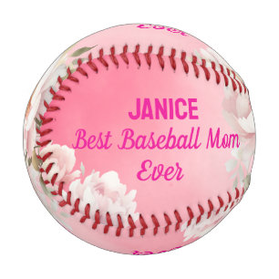 Custom Pink Floral Baseball Mama