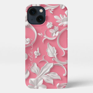 Custom Pink Floral iPhone Case  Niedlich  Rosa und Hülle