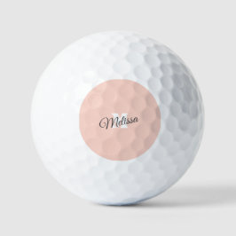 Custom Pink Golf Balls with Name - Retro Style Golfball