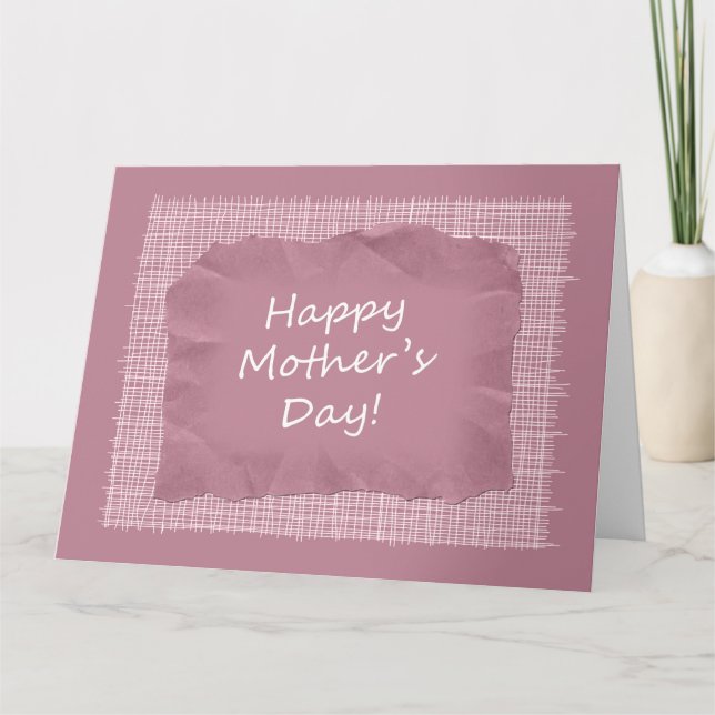 Custom Pink Happy Mother's Day Grußkarte Karte (Vorderseite)