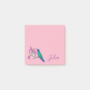 Custom Pink Hummingbird Post-it Klebezettel