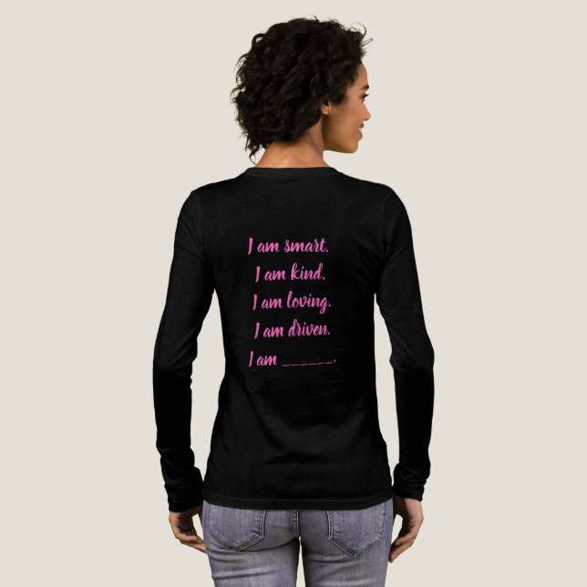 Custom PINK I Am Tri-Blend Shirt (Voller Rückseite)