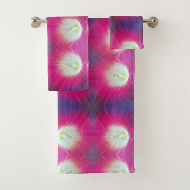 Custom Pink Lila Bath Handtuch Set (Insitu)