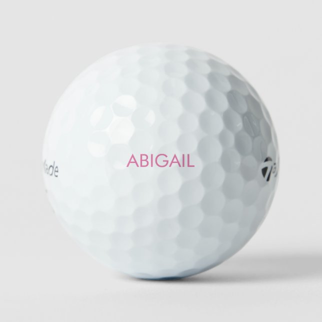 Custom Pink Name Taylor Made Golf Balls Golfball (Vorderseite)