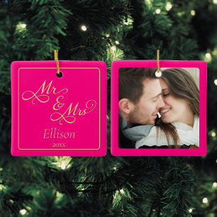 Custom Pink Newlyple Keramikornament