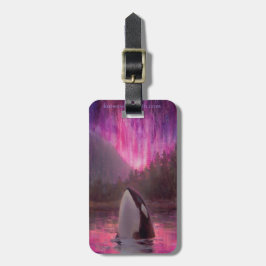 Custom Pink Orca Killer Whale Gepäckmarke Gepäckanhänger