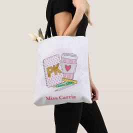 Custom Pink Pre Kindergarten Lehrerschule Tasche