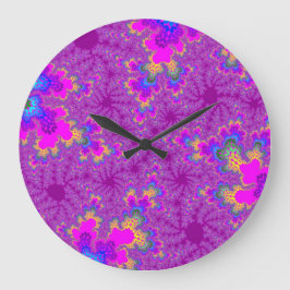 Custom Pink Rainbow Specker Large Round Wall Clock Große Wanduhr