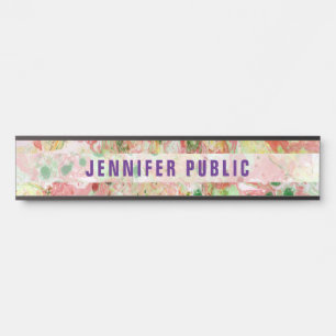 Custom Pink Red Yellow Green Lila Modern Türschild