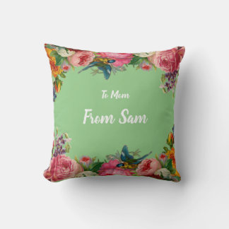 Custom Pink Rose Collection Throw Kissen