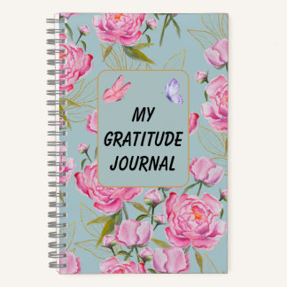 Custom Pink Roses Dankbarkeit Notizbuch