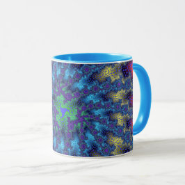 Custom Pink Seafoam Burst Coffee Tasse