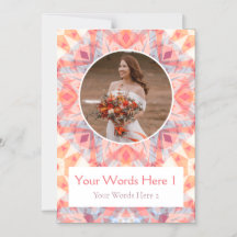 Custom Pink Star Wedding Magnet Danke Karte