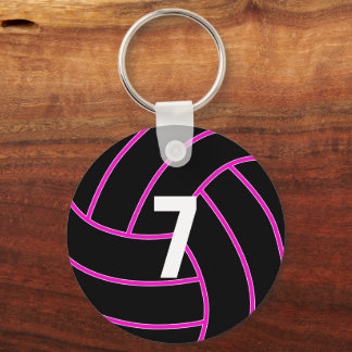 Custom Pink Volleyball Jersey Number Schlüsselanhä Schlüsselanhänger