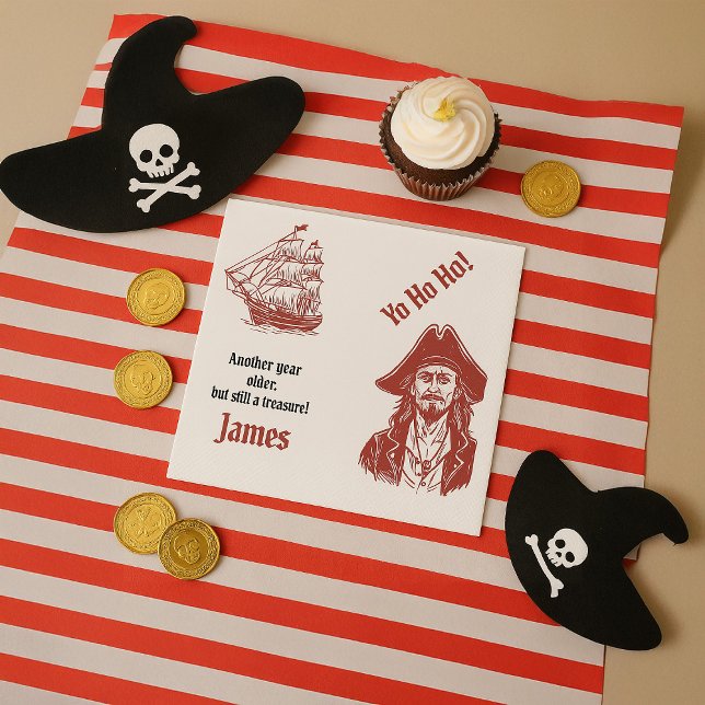 Custom Pirate-Themed Geburtstagsparty Serviette (Von Creator hochgeladen)